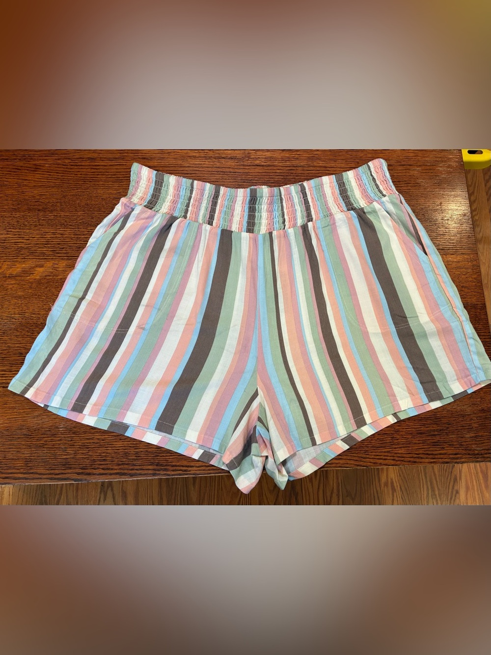 Torrid Striped Pull On Shorts Size 3 Multicolor Smocked Waist Plus Size NWT